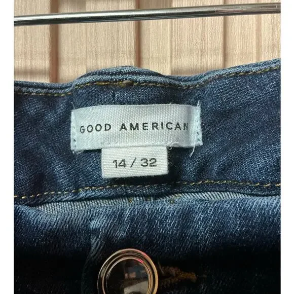 Good American Always Fits Good Classic Blue Jeans Women’s Size 14/32 - Picture 3 of 4